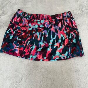 NEW Tek Gear Skirt Abstract‎ Colorful Artsy Sporty Pull On Elastic Summer 3X
